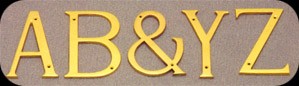 Brass Alphabet and House Number