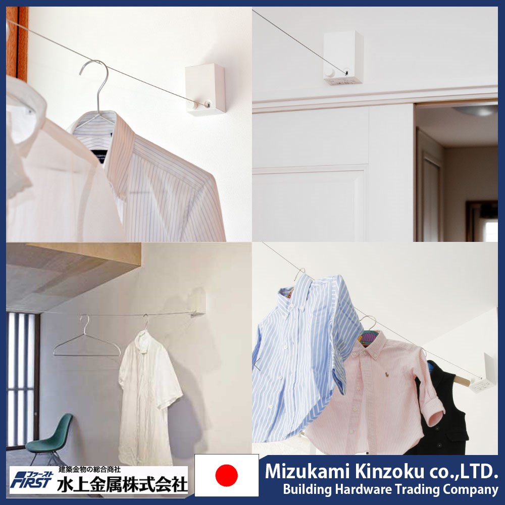 reliable hanger making machine made in Japan to dry clothes indoor with retractable wire and sophisticated design