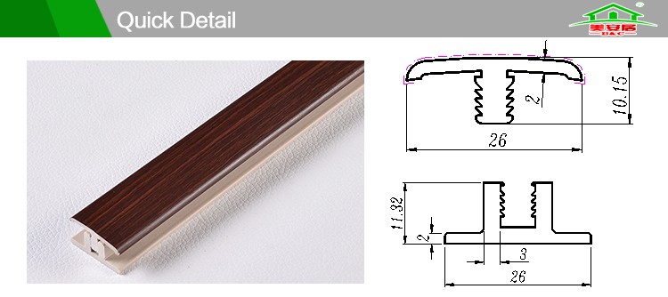 Laminated Interior Decorative Ceiling Border PVC H Corner for wall and ceiling