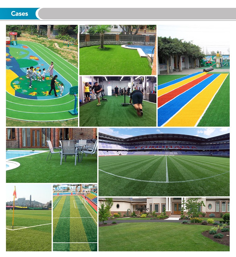 High Quality four color green white green blue artificial grass sports grass