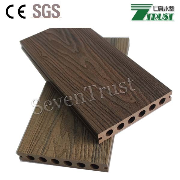 Co-extrusion wpc decking, co extruded decking, extruded plastic composite decking