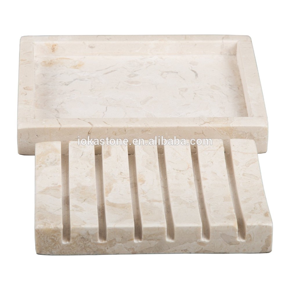 Nature Marble Stone Bathroom Tray Carrara white square soap dish with Best Price