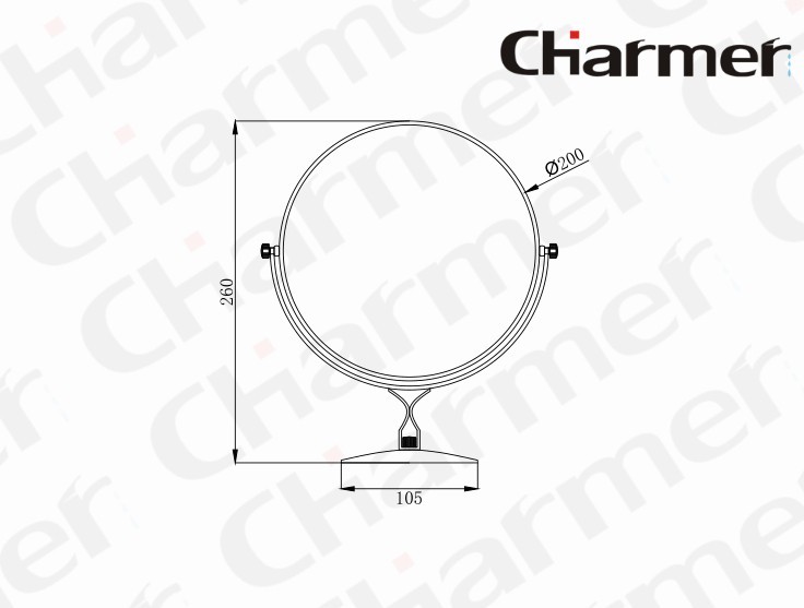 Charmer SW01403 Two-sided Vanity Swivel Mirror