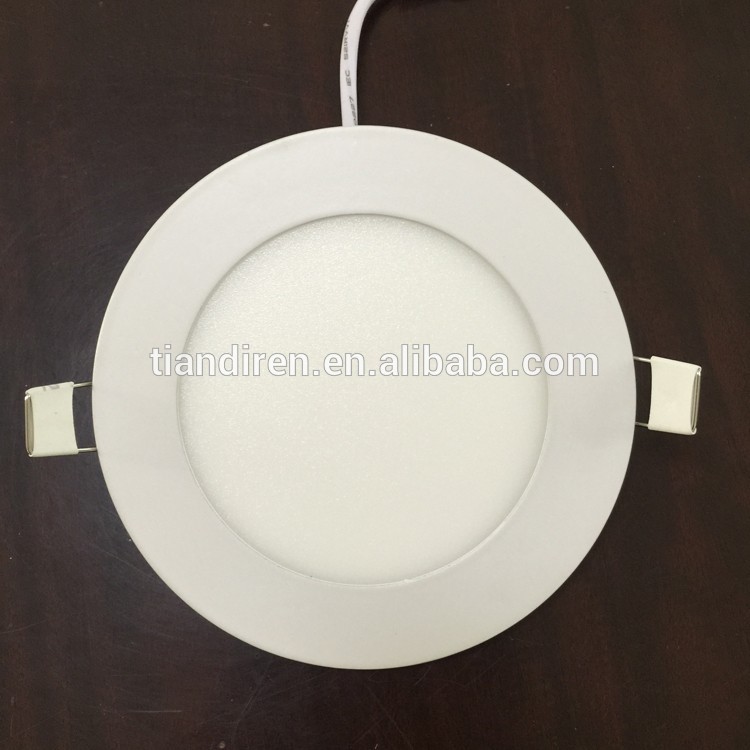 residential and commercial 9w recessed round led panel ceiling light aluminum body PC cover with CE ROHS certification