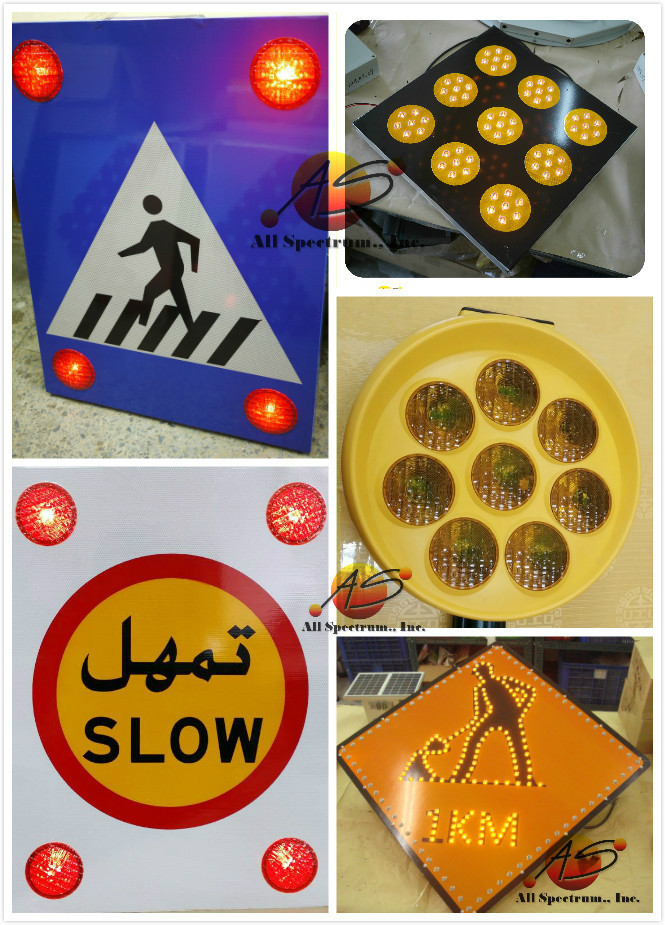 solar traffic sign solar warning light solar power LED warning sign triangle warning sign