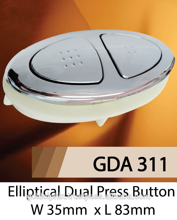 Toilet Elliptical Dual Press Button