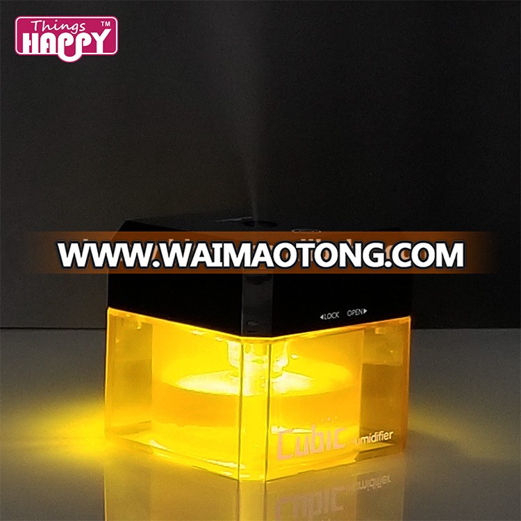 Top Sales Colorful Cubic Shape Portable Mini USB Humidifier