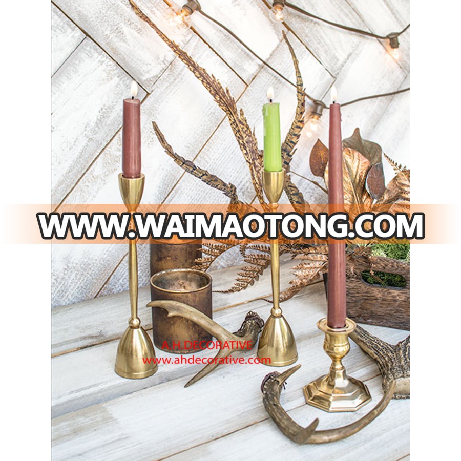 Gold Metal Taper Candle Holder