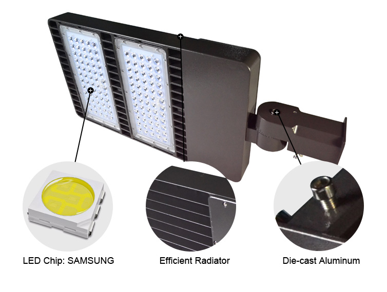 High power commercial Outdoor led parking area light 80W