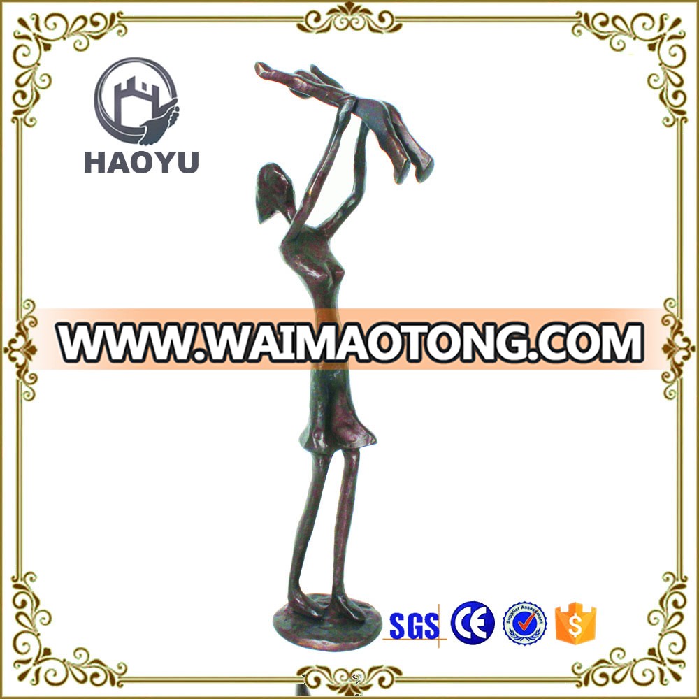 Home decorating art and crafts antique bronze children playing statues