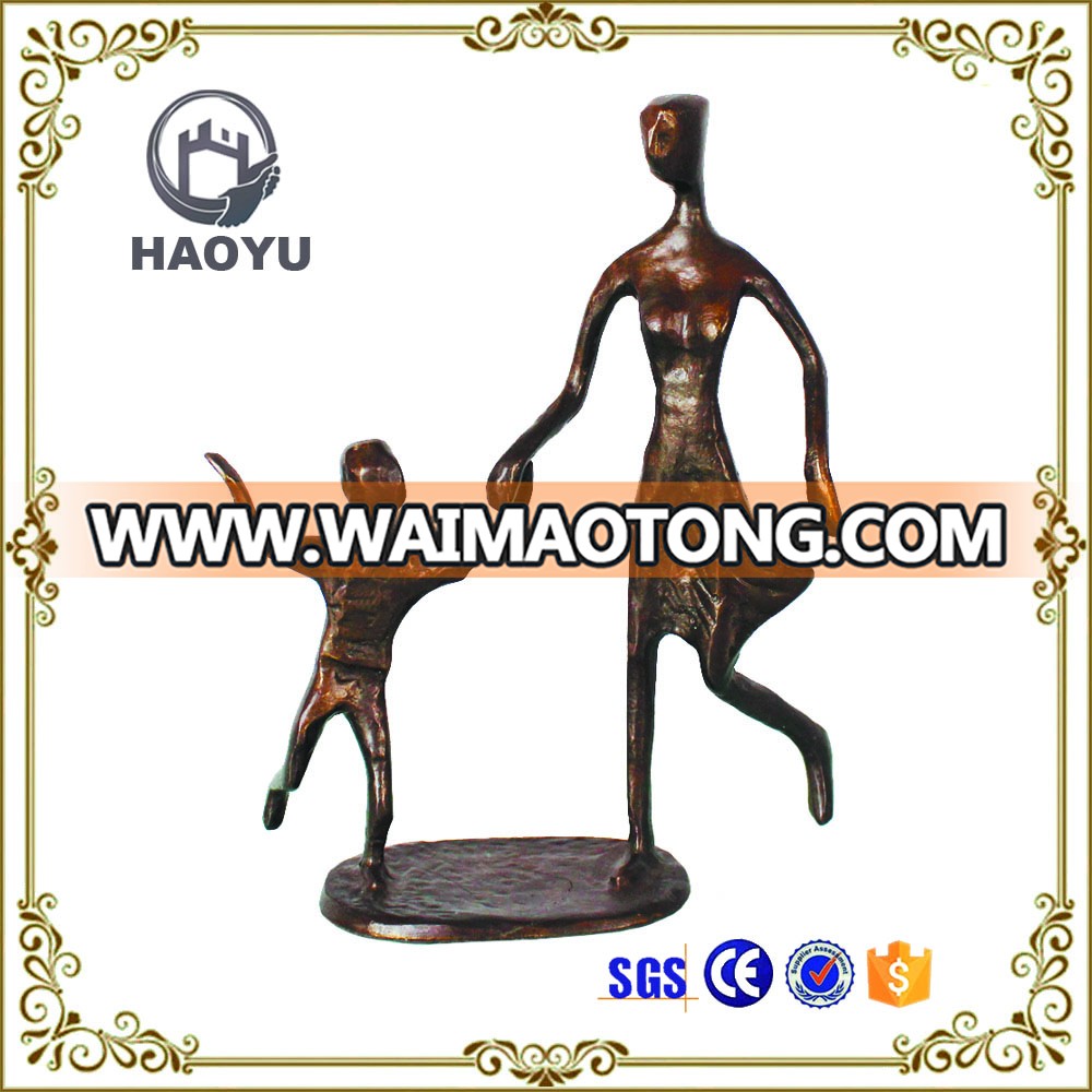 Home decorating art and crafts antique bronze children playing statues