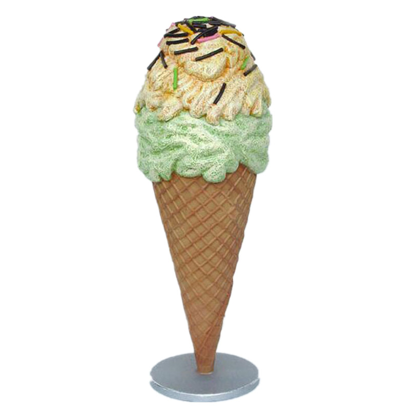 Outdoor large fiberglass ice cream statue for sale