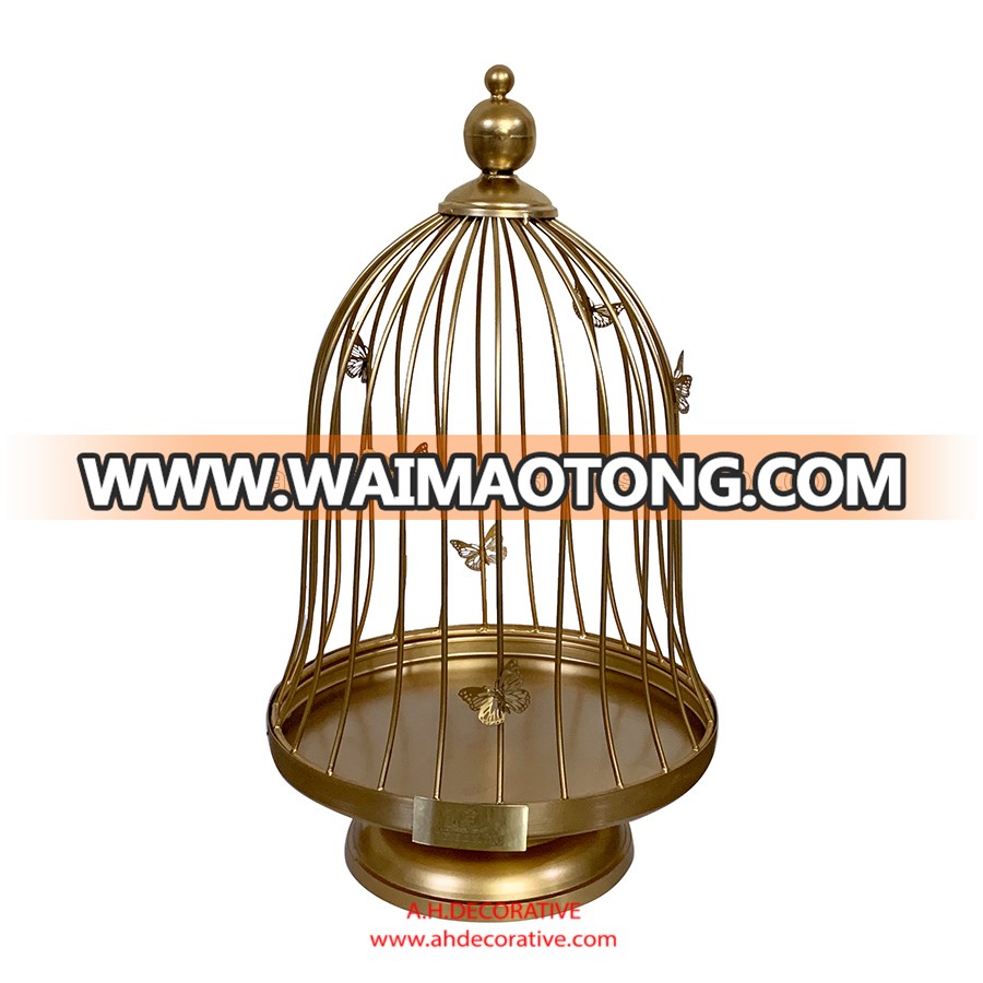 Gold Metal Bird Cage