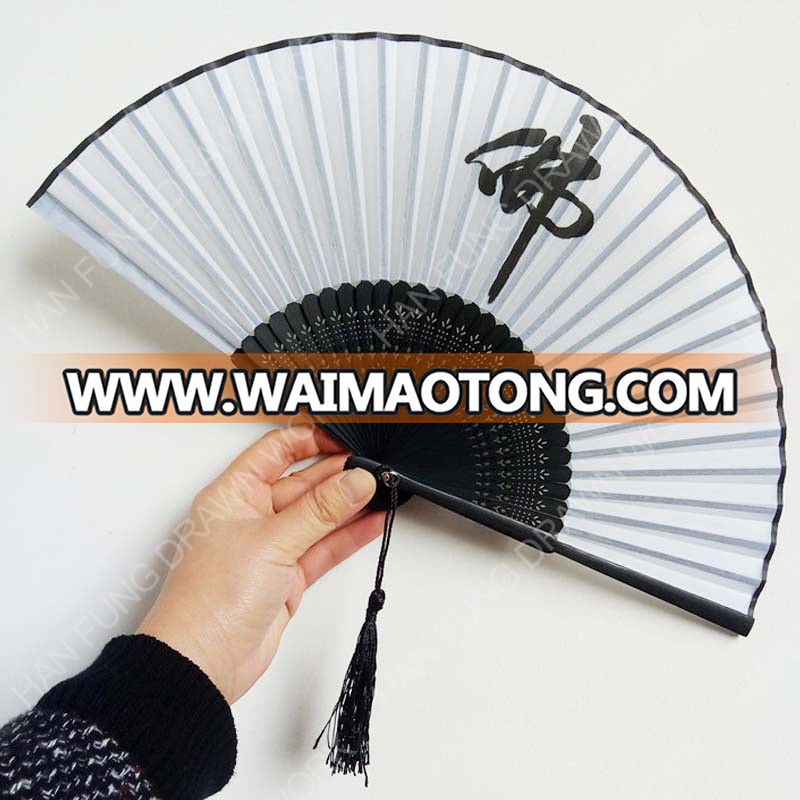 chinese style antique bamboo silk fan