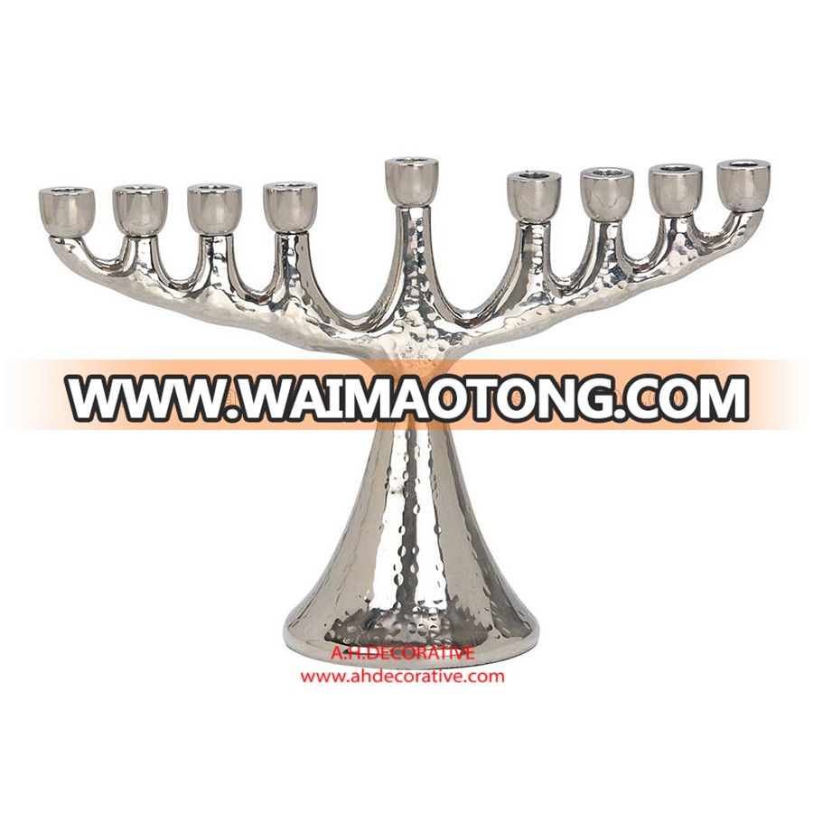 Simple Twist Aluminum Menorah