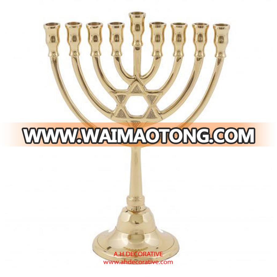 Aluminum Brown Tree Menorah