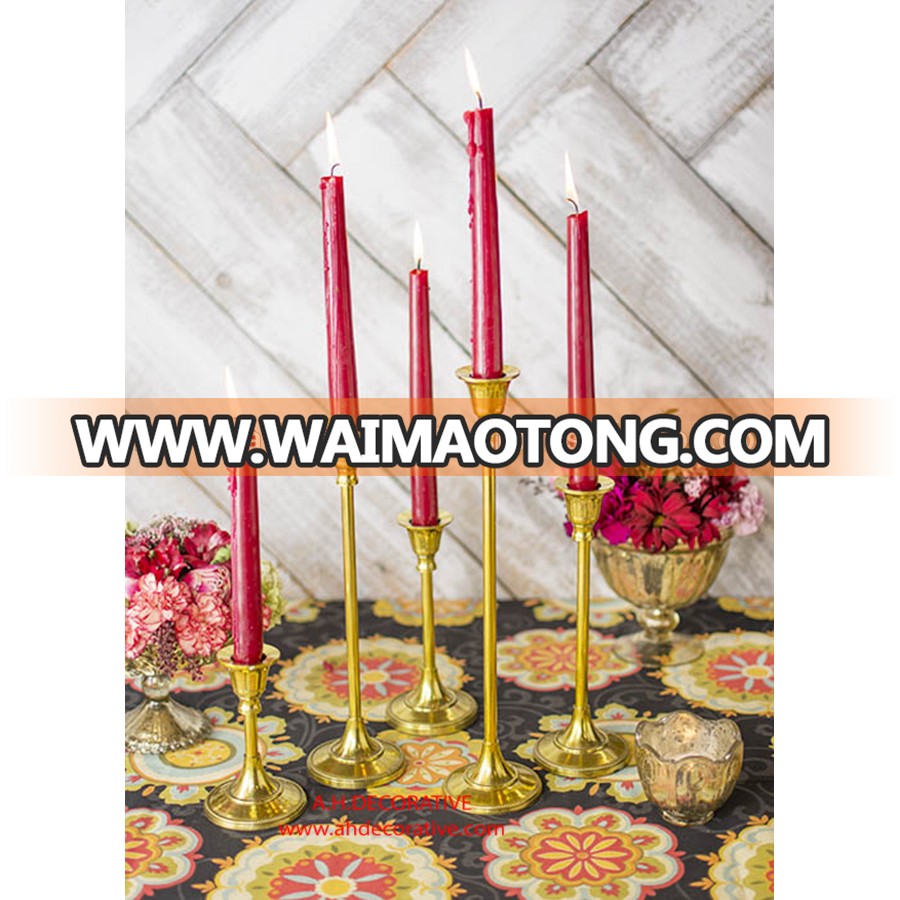 Gold Metal Taper Candle Holder