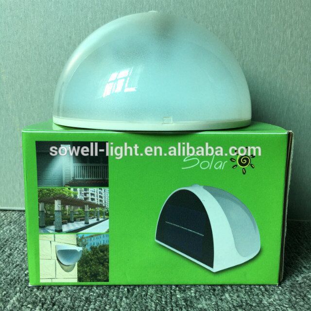 6-chips White High Lumen LED Solar Light for Garden wall Light High Quality