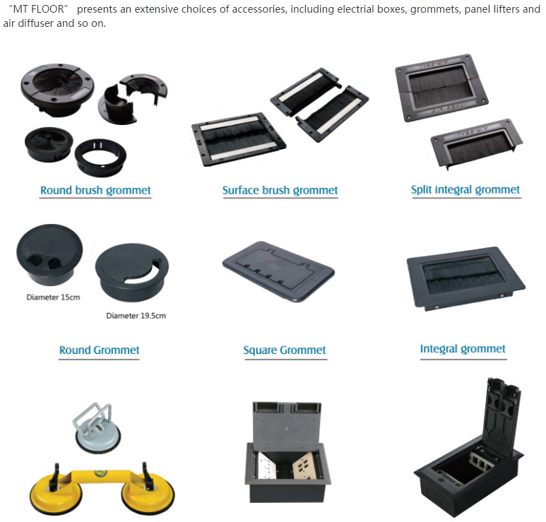 Promotion technical raised floor accessories electrical floor boxes