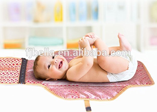 Portable Changing Pad Station - Waterproof Cushioned Diaper Changing Mat Organizer for Baby Boys and Girls