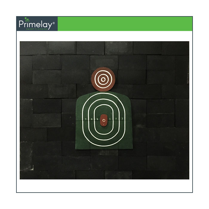 Ballistic rubber block for ricochet safety shooting with high quality recycled rubber material | Primelay