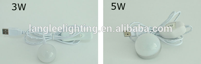 1.5M Long Wire 5V LED 3W Lamp USB