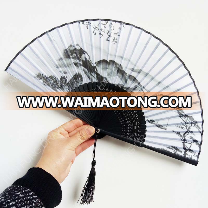 chinese style antique bamboo silk fan