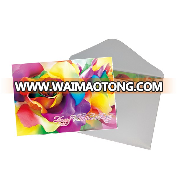 2019 newest sale 3D greeting cards with envelope 3D effect picture with birthday of wedding card