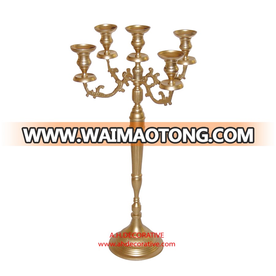 Tall Candelabra 5 Candle With Glass Votive