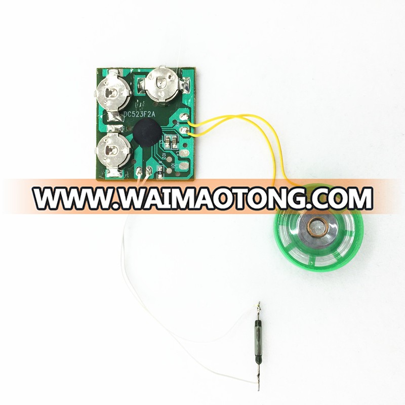 Music voice module with magnetic sensor for gift box