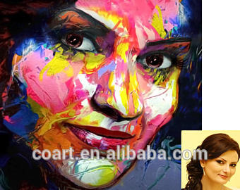 Personalized Original Custom Abstract Portraits Modern Paintings