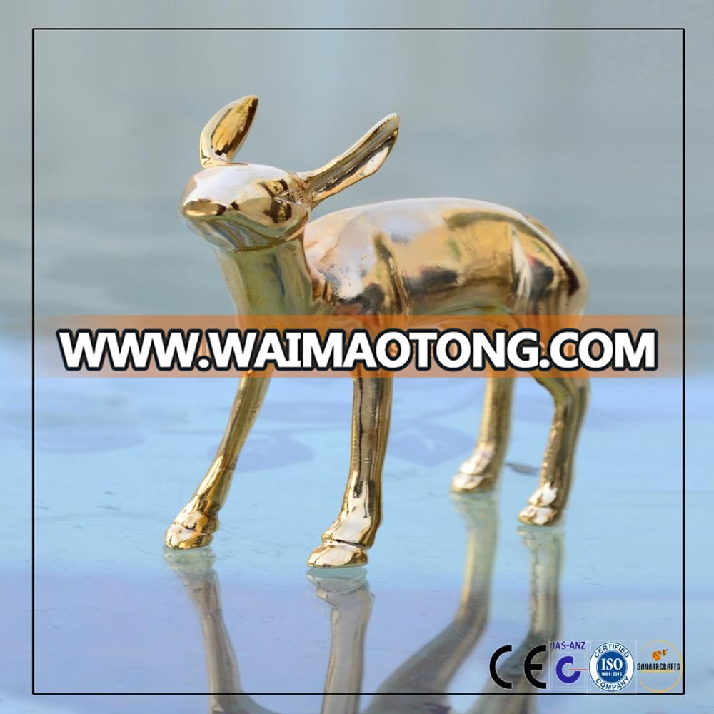 24k Gold Plated Deer Statue