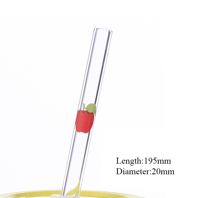 Reusable Glass Drinking Straw Smoothie Straws for Milkshakes, Frozen Drinks, Smoothies, Bubble Tea