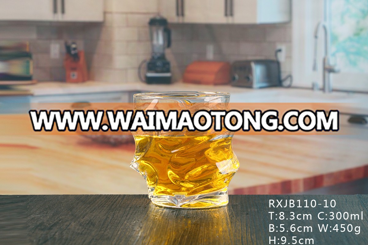 High quality 10 oz cyclone shaped whiskey glass with discount custom personalized whiskey glass