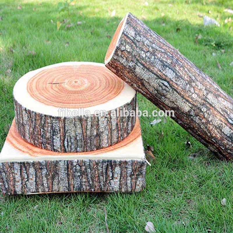 2018 Round Wood Tree Soft Plush Chair Seat Cushion Stump Shaped Pillow,Round Memory Foam Seat Cushion