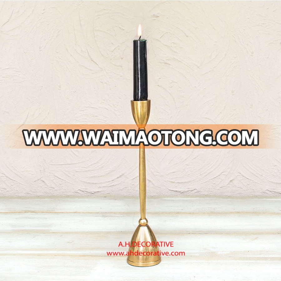 Gold Metal Taper Candle Holder