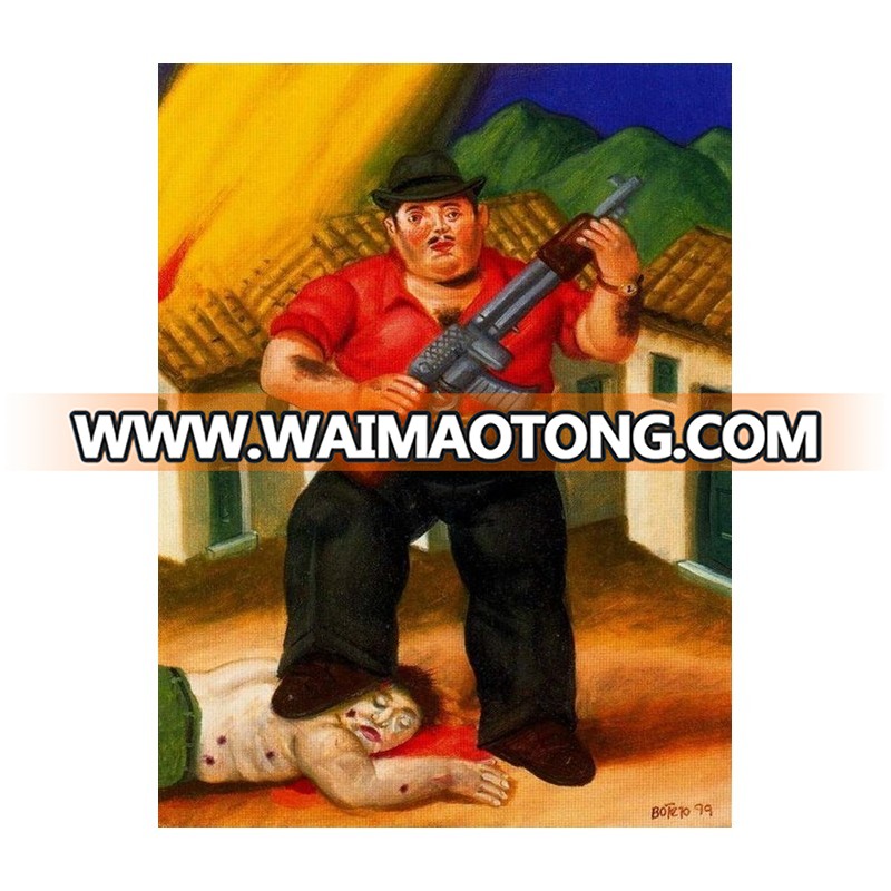 Botero Reproduction Handmade Canvas Art Oil Painting for Home Wall Decor