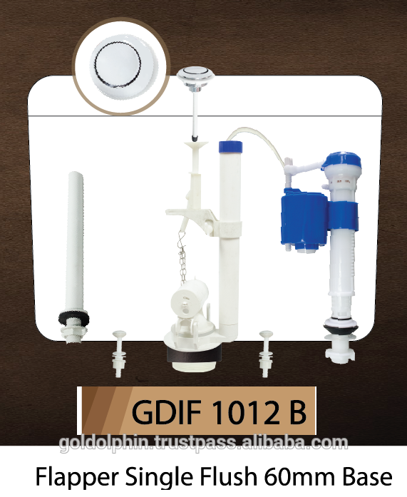 Close Coupled Internal Fitting - Flapper Single Flush 60mm base