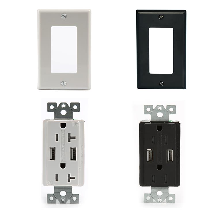 Shanghai Linsky UL Approved 3.4 Output USB Wall Socket USA