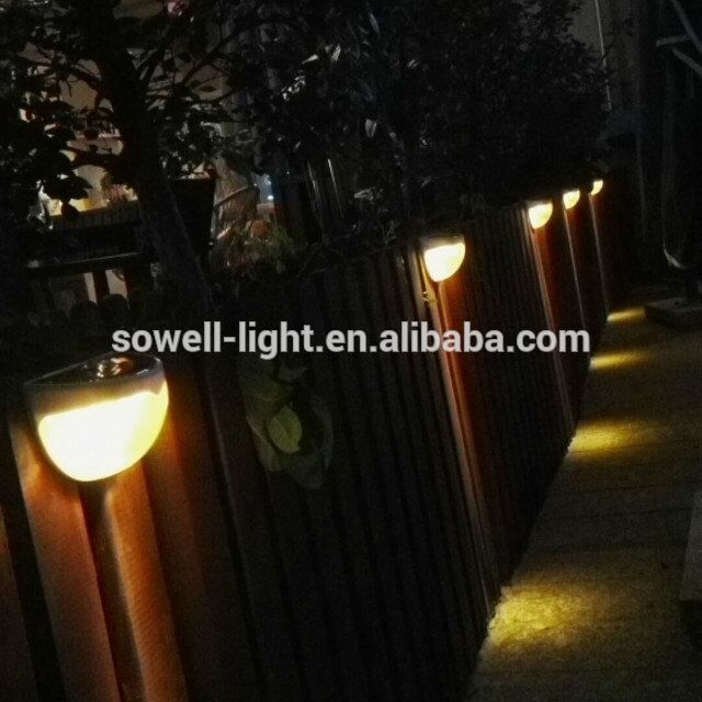 6-chips White High Lumen LED Solar Light for Garden wall Light High Quality