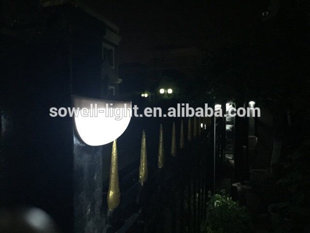 6-chips White High Lumen LED Solar Light for Garden wall Light High Quality