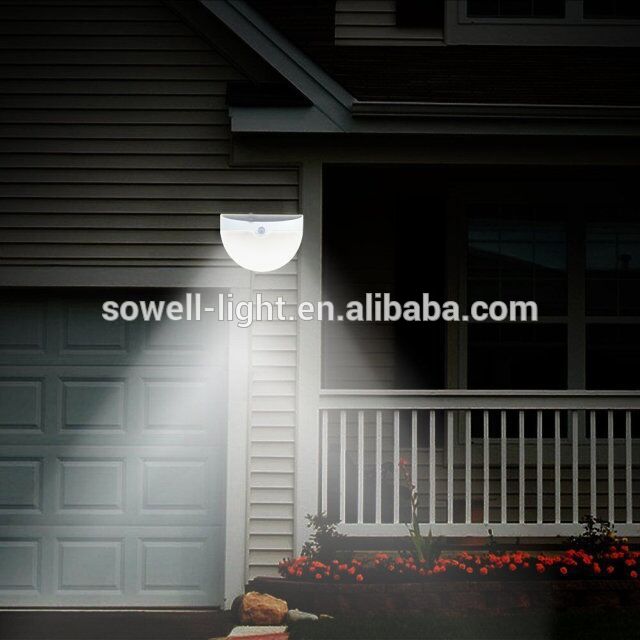 6-chips White High Lumen LED Solar Light for Garden wall Light High Quality