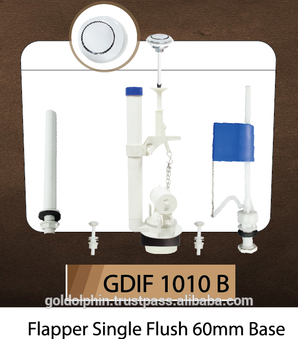 Close Coupled Internal Fitting - Flapper Single Flush 60mm Base