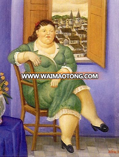 Botero Reproduction Handmade Canvas Art Oil Painting for Home Wall Decor