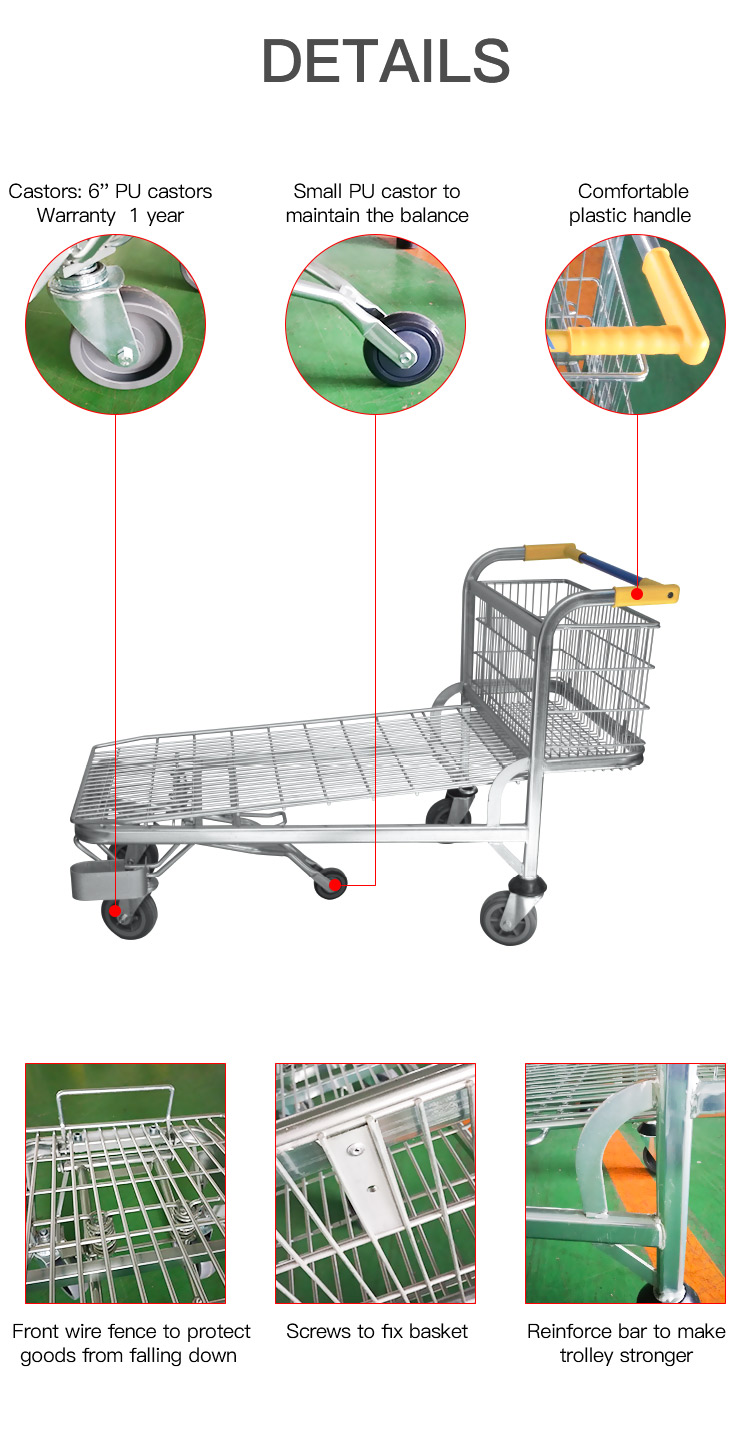 heavy duty logistic warehouse trolley