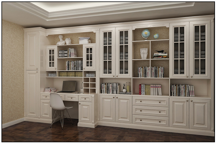 european style desk bookcase combination solid wood bookcase