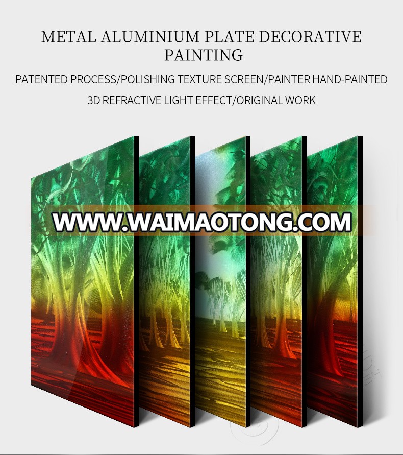 Metal Wall Art - Large Contemporary Set of 5 Panels - Artwork Sculpture for Your Home, Living room, Office-32" x 84"