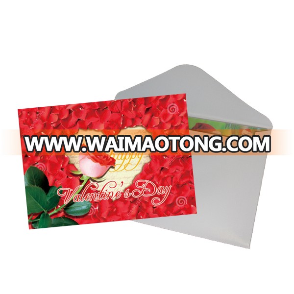 2019 newest sale 3D greeting cards with envelope 3D effect picture with birthday of wedding card