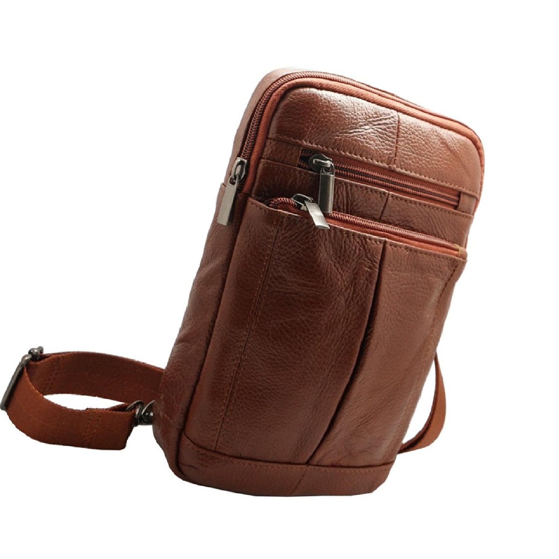 Leather Sling Crossbody Shoulder Bag