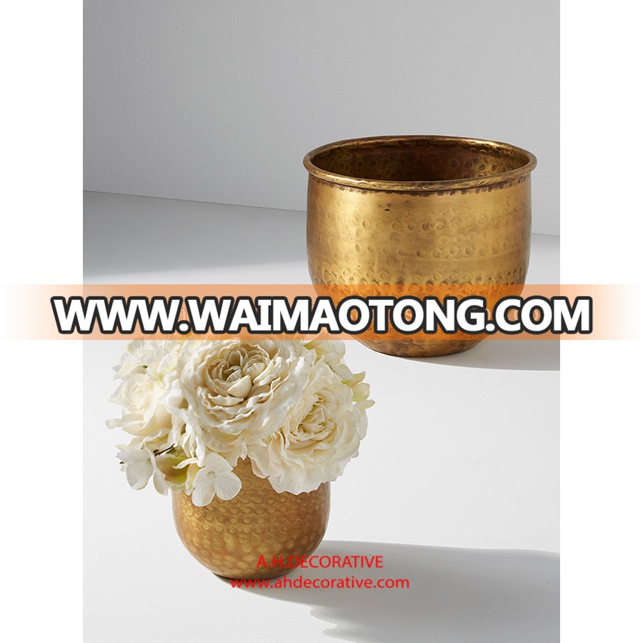 Gold Hammered Metal Bowl